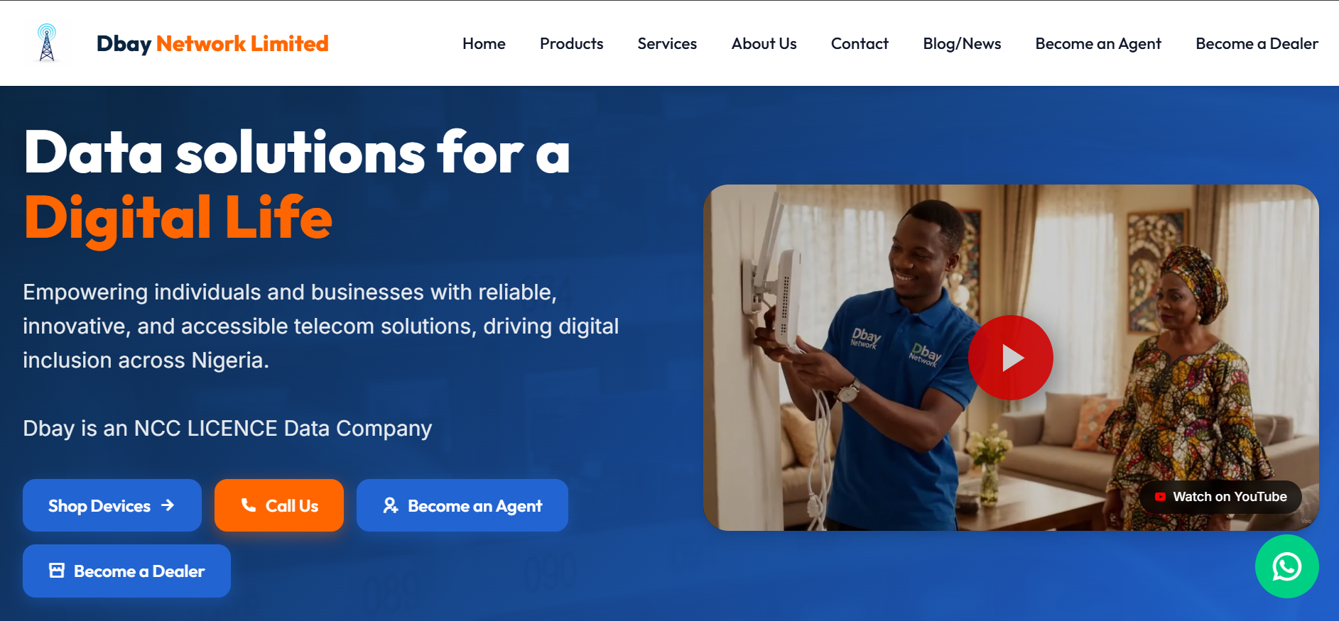Dbay Network Business Website Screenshot